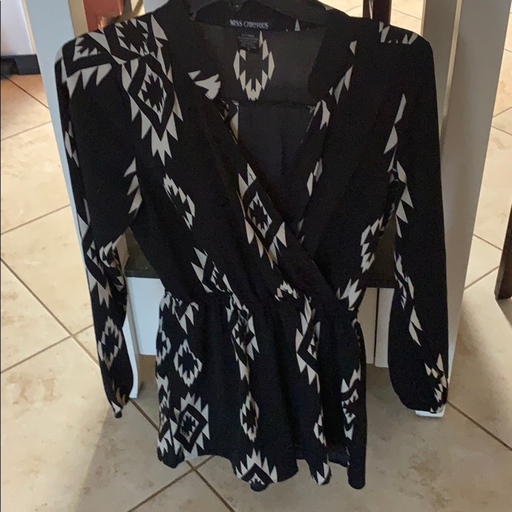 Chevron onesie shorts